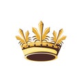Monarchical crown of queen isolated icon Royalty Free Stock Photo