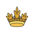 Monarchical crown of queen isolated icon Royalty Free Stock Photo