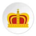 Monarchy crown icon circle