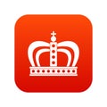 Monarchy crown icon digital red