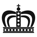 Monarchy crown icon, simple style