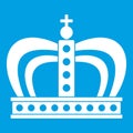 Monarchy crown icon white