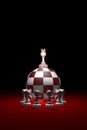 Monarchy. Power without oppositions. Chess metaphor. 3D render Royalty Free Stock Photo