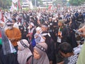 Monas Central Jakarta Indonesia 05 November 2023- Free Palestine, an interfaith solidarity action for Palestine.