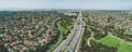 Monash freeway passing through Wheelers Hill suburb.