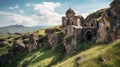 Monasteries of Haghpat and Sanahin, in Armenia. Architectural religious stone building.