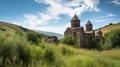 Monasteries of Haghpat and Sanahin, in Armenia. Architectural religious stone building.
