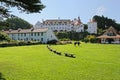 The monastery and Abbey Caldey Island Wales UK Royalty Free Stock Photo