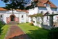 The monastery and Abbey Caldey Island Wales UK Royalty Free Stock Photo