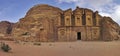 Monastery Ad-Deir in Petra, Jordan. Royalty Free Stock Photo