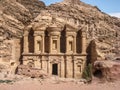 The monastery or Ad Deir at Petra. Jordan Royalty Free Stock Photo