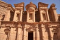 The Monastery, Ad Deir rock building in Petra, Jordan Royalty Free Stock Photo