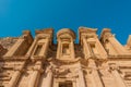 The Monastery (Al Deir) in nabatean city of petra jordan Royalty Free Stock Photo