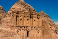 The Monastery (Al Deir) in Nabatean city of Petra Jordan Royalty Free Stock Photo