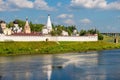 Monastery on the bank of the Volga Royalty Free Stock Photo
