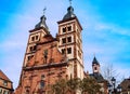 The monastery in baroque city Amorbach, Bavaria, Germany Royalty Free Stock Photo