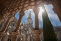 Monastery of Batalha, gothic towers in the unique ancient monastery