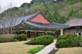 Buddhist monastery Bohen in North Korea Royalty Free Stock Photo