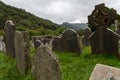Monastery cemetery of Glendalough, Ireland. Royalty Free Stock Photo