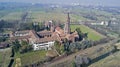 Monastery of Chiaravalle, Abbey, aerial view, Milano, Royalty Free Stock Photo