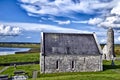 The monastery of Clonmacnoise, Ireland - Temple Co Royalty Free Stock Photo