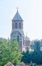 The monastery Curtea de Arges, orthodox church, outdoor courtyard. Royalty Free Stock Photo