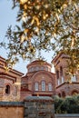 Monastery of Dormition of Holy Mary, Panagia Evrou, Orthodox Monastery, Makri Evros Greece, catholic church in Byzantine style Royalty Free Stock Photo