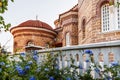 Monastery of Dormition of Holy Mary, Panagia Evrou, Orthodox Monastery, Makri Evros Greece, catholic church in Byzantine style Royalty Free Stock Photo