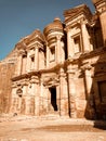 Monastery front view, Petra, Jordan Royalty Free Stock Photo