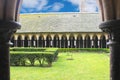 The monastery garden in the abbey of Mont Saint Michel. Royalty Free Stock Photo