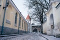 Monastery gate on Suur-Kloostri street of Tallinn, Estonia Royalty Free Stock Photo