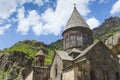 Monastery of Geghard, unique architectural construction in the K Royalty Free Stock Photo