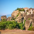 Monastery of Great Meteoron - Greek landmark Royalty Free Stock Photo