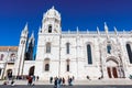 The Monastery of the Hieronymites stands at the entrance of Lisbon harbor. Royalty Free Stock Photo