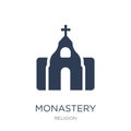Monastery icon. Trendy flat vector Monastery icon on white background from Religion collection