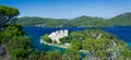 Monastery at island Mljet in Croatia Royalty Free Stock Photo