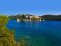Monastery at island Mljet in Croatia Royalty Free Stock Photo
