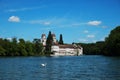 Monastery Island Rheinau at river Rhine Royalty Free Stock Photo