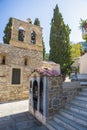 Monastery Kera Kardiotissa in the mountains of Crete. Greece Royalty Free Stock Photo