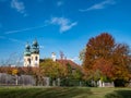 Monastery Mariahilf in Passau in autumn