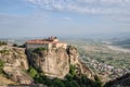 Monastery Meteora Greece. Stunning summer panoramic landscape. Royalty Free Stock Photo