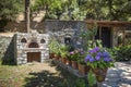 Monastery of Mother Mary Vidiani in the mountains of Crete Royalty Free Stock Photo