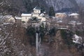 Monastery in the mountains winter Europe Montenegro