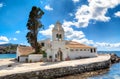 The monastery of Panagia Vlacherna in Corfu town, Greece