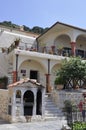 Monastery Panayia Kera Kardiotissa courtyard building from Crete Island of Greece