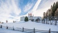 Monastery of Pietralba near Monte San Pietro, Nova Ponente, South Tyrol, Italy. The most important sanctuary of South Tyrol. Winte