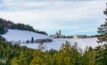 Monastery of Pietralba near Monte San Pietro, Nova Ponente, South Tyrol, Italy. The most important sanctuary of South Tyrol. Winte