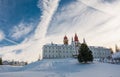 Monastery of Pietralba near Monte San Pietro, Nova Ponente, South Tyrol, Italy. The most important sanctuary of South Tyrol. Winte