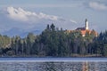 Monastery Reutberg with lake Kirchsee