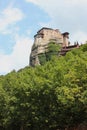 Monastery of Rousanou St. Barbara in Meteora rock formation Kalambaka